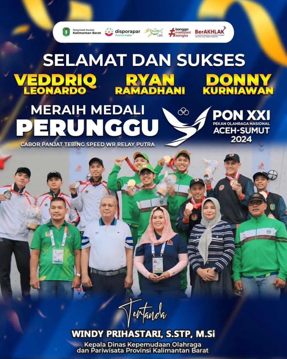 Selamat dan Sukses Tim Panjat Tebing Speed WR Relay