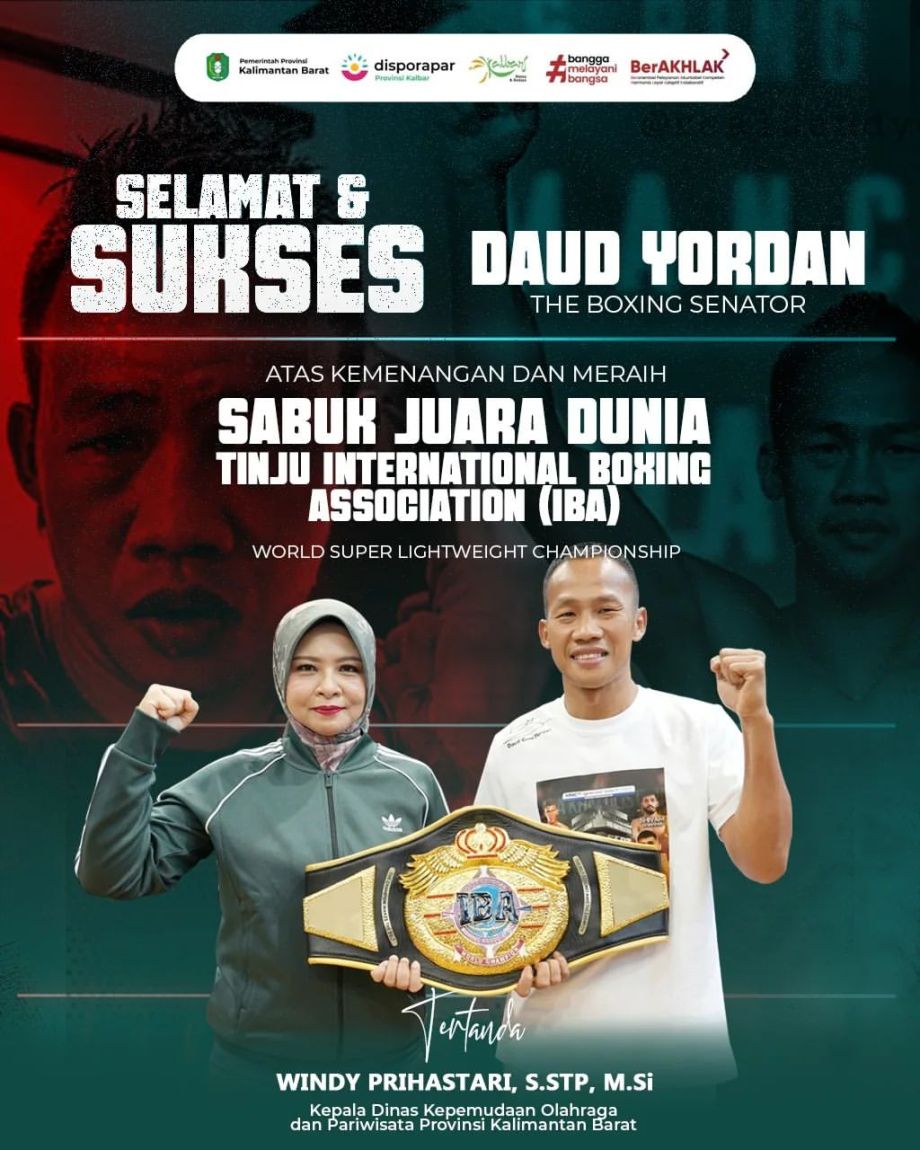 Selamat dan Sukses Daud Yordan