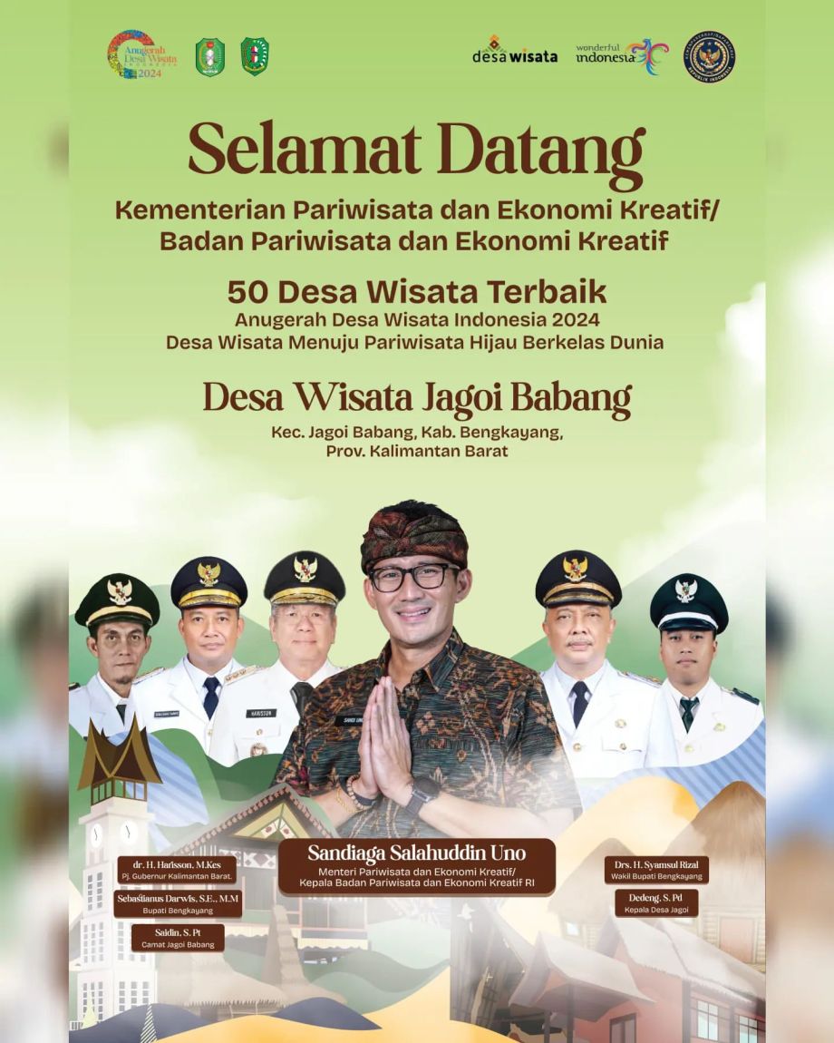 Selamat Datang Kemenparekraf di Desa Wisata Jagoi Babang