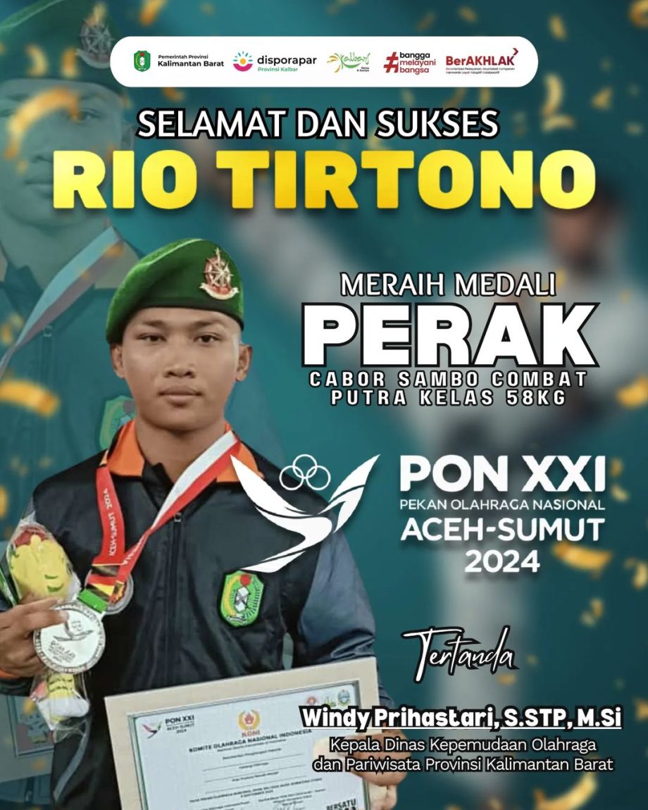 Selamat dan Sukses Rio Tirtono